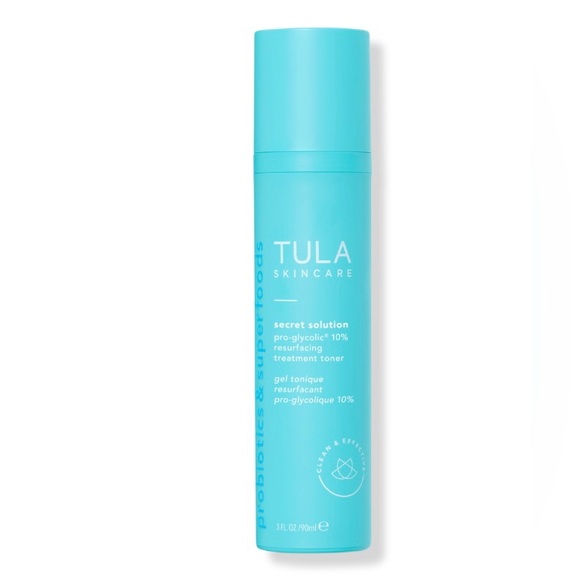 New! TULA, Secret Solution Pro-Glycolic 10% Resurfacing Toner, 3 FL OZ - Picture 1 of 10